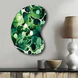 Green Popart Techno Tangles - Asymmetric Metal Wall Art