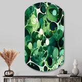 Green Popart Techno Tangles - Asymmetric Metal Wall Art