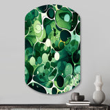 Green Popart Techno Tangles - Asymmetric Metal Wall Art