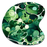 Green Popart Techno Tangles - Asymmetric Metal Wall Art