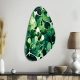 Green Popart Techno Tangles - Asymmetric Metal Wall Art