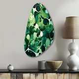 Green Popart Techno Tangles - Asymmetric Metal Wall Art