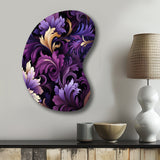 Deep Purple Royal Ragdolls - Asymmetric Metal Wall Art