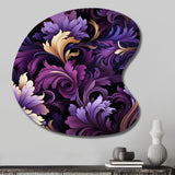 Deep Purple Royal Ragdolls - Asymmetric Metal Wall Art