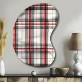 Rustic Farmhouse Plaid - Asymmetric Metal Wall Art