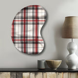 Rustic Farmhouse Plaid - Asymmetric Metal Wall Art