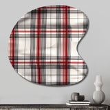 Rustic Farmhouse Plaid - Asymmetric Metal Wall Art