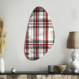 Rustic Farmhouse Plaid - Asymmetric Metal Wall Art