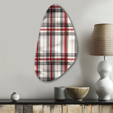 Rustic Farmhouse Plaid - Asymmetric Metal Wall Art