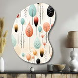 Pastel Scandinavian Geometric Shapes - Asymmetric Metal Wall Art