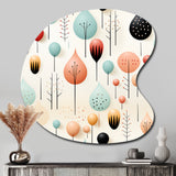 Pastel Scandinavian Geometric Shapes - Asymmetric Metal Wall Art