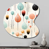 Pastel Scandinavian Geometric Shapes - Asymmetric Metal Wall Art