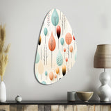 Pastel Scandinavian Geometric Shapes - Asymmetric Metal Wall Art