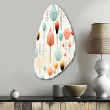 Pastel Scandinavian Geometric Shapes - Asymmetric Metal Wall Art