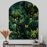 Emerald Canopy Forest - Asymmetric Metal Wall Art