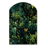 Emerald Canopy Forest - Asymmetric Metal Wall Art