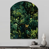 Emerald Canopy Forest - Asymmetric Metal Wall Art