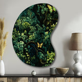 Emerald Canopy Forest - Asymmetric Metal Wall Art