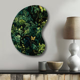 Emerald Canopy Forest - Asymmetric Metal Wall Art