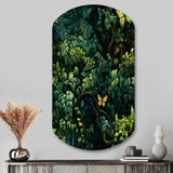 Emerald Canopy Forest - Asymmetric Metal Wall Art