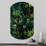 Emerald Canopy Forest - Asymmetric Metal Wall Art