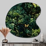 Emerald Canopy Forest - Asymmetric Metal Wall Art