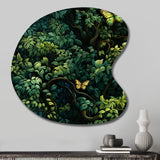 Emerald Canopy Forest - Asymmetric Metal Wall Art