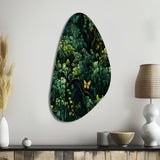 Emerald Canopy Forest - Asymmetric Metal Wall Art