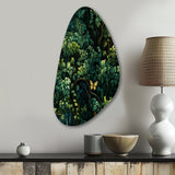 Emerald Canopy Forest - Asymmetric Metal Wall Art