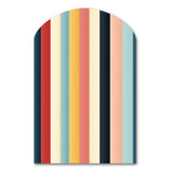 Colorful Nostalgia  Striped Pattern - Asymmetric Metal Wall Art