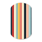 Colorful Nostalgia  Striped Pattern - Asymmetric Metal Wall Art