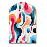 Pink And Blue Popart Trendy Patterns - Asymmetric Metal Wall Art