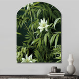 Bamboo Elegance Tropical Pattern - Asymmetric Metal Wall Art