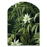 Bamboo Elegance Tropical Pattern - Asymmetric Metal Wall Art