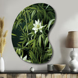 Bamboo Elegance Tropical Pattern - Asymmetric Metal Wall Art