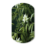 Bamboo Elegance Tropical Pattern - Asymmetric Metal Wall Art