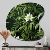 Bamboo Elegance Tropical Pattern - Asymmetric Metal Wall Art