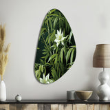 Bamboo Elegance Tropical Pattern - Asymmetric Metal Wall Art