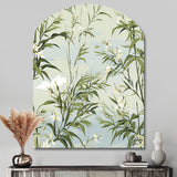 Tropical Zen Bamboo Pattern - Asymmetric Metal Wall Art