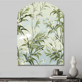 Tropical Zen Bamboo Pattern - Asymmetric Metal Wall Art