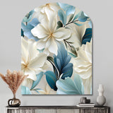 Coastal Symphony Tropical Pattern - Asymmetric Metal Wall Art