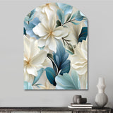 Coastal Symphony Tropical Pattern - Asymmetric Metal Wall Art