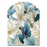 Coastal Symphony Tropical Pattern - Asymmetric Metal Wall Art