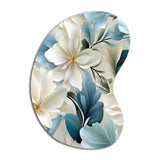 Coastal Symphony Tropical Pattern - Asymmetric Metal Wall Art