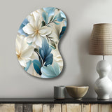 Coastal Symphony Tropical Pattern - Asymmetric Metal Wall Art