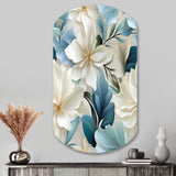 Coastal Symphony Tropical Pattern - Asymmetric Metal Wall Art