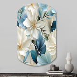 Coastal Symphony Tropical Pattern - Asymmetric Metal Wall Art