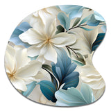 Coastal Symphony Tropical Pattern - Asymmetric Metal Wall Art