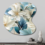 Coastal Symphony Tropical Pattern - Asymmetric Metal Wall Art