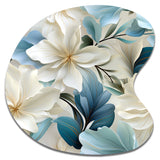 Coastal Symphony Tropical Pattern - Asymmetric Metal Wall Art